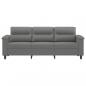 Preview: 3-Sitzer-Sofa Dunkelgrau 180 cm Mikrofasergewebe