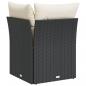 Preview: Garten-Ecksofa mit Kissen Schwarz Poly Rattan