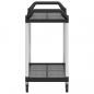 Preview: Rollwagen mit 2 Etagen Schwarz 99x50x97 cm Aluminium