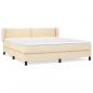 Preview: Boxspringbett mit Matratze Creme 180x200 cm Stoff