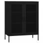 Preview: Lagerschrank Schwarz 80x35x101,5 cm Stahl    