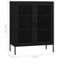 Preview: Lagerschrank Schwarz 80x35x101,5 cm Stahl    