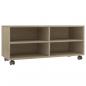 Preview: TV-Schrank mit Rollen Sonoma-Eiche 90x35x35 cm Holzwerkstoff