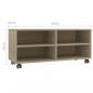 Preview: TV-Schrank mit Rollen Sonoma-Eiche 90x35x35 cm Holzwerkstoff