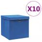 Preview: ARDEBO.de - Aufbewahrungsboxen mit Deckeln 10 Stk. 28x28x28 cm Blau