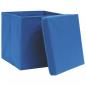 Preview: Aufbewahrungsboxen mit Deckeln 10 Stk. 28x28x28 cm Blau