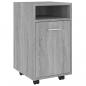 Preview: Beistellschrank mit Rollen Grau Sonoma 33x38x60cm Holzwerkstoff