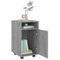 Preview: Beistellschrank mit Rollen Grau Sonoma 33x38x60cm Holzwerkstoff