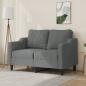 Preview: ARDEBO.de - 2-Sitzer-Sofa Dunkelgrau 120 cm Stoff