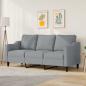 Preview: ARDEBO.de - 3-Sitzer-Sofa Hellgrau 180 cm Stoff