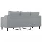 Preview: 3-Sitzer-Sofa Hellgrau 180 cm Stoff