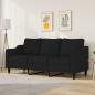 Preview: ARDEBO.de - 3-Sitzer-Sofa Schwarz 180 cm Stoff