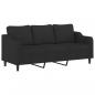 Preview: 3-Sitzer-Sofa Schwarz 180 cm Stoff