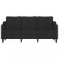 Preview: 3-Sitzer-Sofa Schwarz 180 cm Stoff