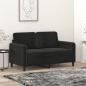 Preview: ARDEBO.de - 2-Sitzer-Sofa Schwarz 120 cm Samt