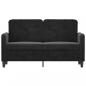 Preview: 2-Sitzer-Sofa Schwarz 120 cm Samt