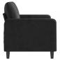 Preview: 2-Sitzer-Sofa Schwarz 120 cm Samt