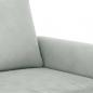 Preview: 3-Sitzer-Sofa Hellgrau 180 cm Samt