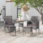 Preview: ARDEBO.de - 5-tlg. Garten-Lounge-Set Poly Rattan Grau