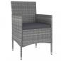 Preview: 5-tlg. Garten-Lounge-Set Poly Rattan Grau