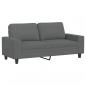 Preview: 2-Sitzer-Sofa Dunkelgrau 140 cm Stoff