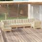 Preview: ARDEBO.de - 7-tlg. Garten-Lounge-Set mit Creme Kissen Kiefernholz