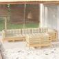 Preview: ARDEBO.de - 8-tlg. Garten-Lounge-Set mit Creme Kissen Massivholz Kiefer