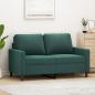 Preview: ARDEBO.de - 2-Sitzer-Sofa Dunkelgrün 120 cm Samt