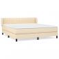 Preview: Boxspringbett mit Matratze Creme 160x200 cm Stoff