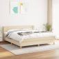 Preview: ARDEBO.de - Boxspringbett mit Matratze Creme 180x200 cm Stoff