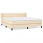 Preview: Boxspringbett mit Matratze Creme 160x200 cm Stoff