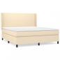 Preview: ARDEBO.de - Boxspringbett mit Matratze Creme 180x200 cm Stoff