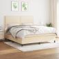 Preview: ARDEBO.de - Boxspringbett mit Matratze Creme 180x200 cm Stoff