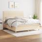 Preview: ARDEBO.de - Boxspringbett mit Matratze Creme 180x200 cm Stoff