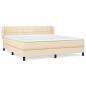 Preview: Boxspringbett mit Matratze Creme 180x200 cm Stoff