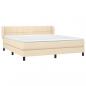 Preview: Boxspringbett mit Matratze Creme 180x200 cm Stoff