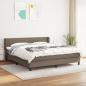 Preview: ARDEBO.de - Boxspringbett mit Matratze Taupe 160x200 cm Stoff