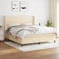 Preview: ARDEBO.de - Boxspringbett mit Matratze Creme 160x200 cm Stoff