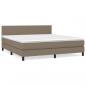 Preview: Boxspringbett mit Matratze Taupe 160x200 cm Stoff