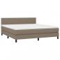 Preview: Boxspringbett mit Matratze Taupe 160x200 cm Stoff