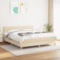 Preview: ARDEBO.de - Boxspringbett mit Matratze Creme 180x200 cm Stoff