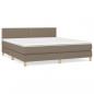 Preview: Boxspringbett mit Matratze Taupe 180x200 cm Stoff