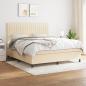 Preview: ARDEBO.de - Boxspringbett mit Matratze Creme 180x200 cm Stoff