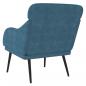 Preview: Sessel Blau 63x76x80 cm Samt