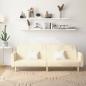 Preview: ARDEBO.de - Schlafsofa 2-Sitzer Creme Stoff