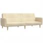 Preview: Schlafsofa 2-Sitzer Creme Stoff