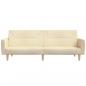 Preview: Schlafsofa 2-Sitzer Creme Stoff