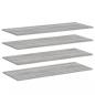 Preview: Wandregale 4 Stk. Grau Sonoma 100x40x1,5 cm Holzwerkstoff