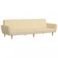 Preview: Schlafsofa 2-Sitzer Creme Stoff