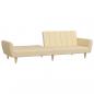 Preview: Schlafsofa 2-Sitzer Creme Stoff